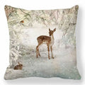 Axyaa Merry Christmas Cotton Linen Pillowcase Home Decor Happy New Year
