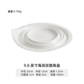 Axyaa White Ceramic Wavy Cold Dish Plate for Hotel