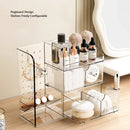 Axyaa Cosmetic Storage Box: Makeup Organizer with Drawers & Lipstick Holder