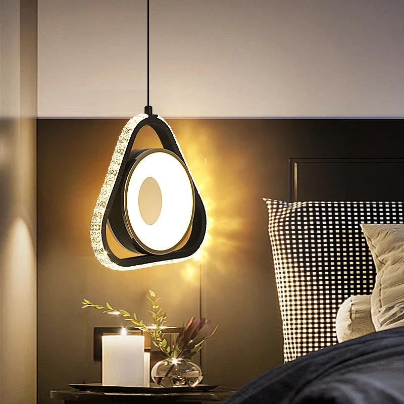 Axyaa Modern Crystal Pendant Chandelier for Home Decor Lighting