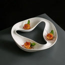 Axyaa White Ceramic Dinner Plate for Family Party, Restaurant Main Dish & Dessert Plate