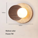 Axyaa Nordic Stone Wood Wall Lamp G9 Sconce Lights for Bedroom Bedside