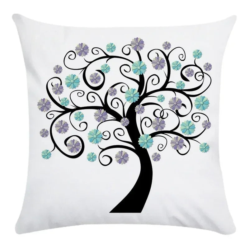 Axyaa Tree Pattern Office Chair Cushion Cover