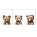 Teddy Bear Nursery Wall Art Print Canvas Painting Kids Room Decor Axyaa
