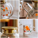 Axyaa Glass Teapot Infuser Large Capacity Heat Resistant Flower Tea Pot