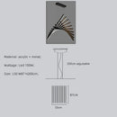 Axyaa Fishbone LED Pendant Light: Modern Nordic Chandelier for Home, Restaurant, and Loft