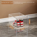 Axyaa Clear Stackable Shoe Storage Organizers - Sneaker Holder Rack Bin