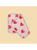 Axyaa Pink Strawberry Plush Pet Blanket for Cats and Dogs