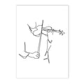 Axyaa Nordic Piano Music Notes Wall Art Poster - Black White Canvas Print