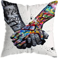 Axyaa Graffiti Street Art Pillow Covers - Home Decoration Lions David Lips Cover