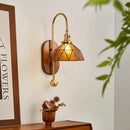 Axyaa Glass Wall Lamp, French Retro Aisle Style for Homestay Bedside