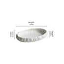 Axyaa Rock Ceramic Main Dish Plate: Creative Pure White Tableware