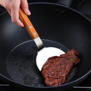 Axyaa Stainless Steel Wooden Handle Teppanyaki Frying Spatula Turners Kitchen Utensils