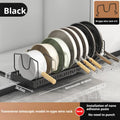 Axyaa Sliding Pot Lid Holder Rack Adjustable Under Cabinet Organizer Shelf