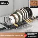 Axyaa Sliding Pot Lid Holder Rack Adjustable Under Cabinet Organizer Shelf
