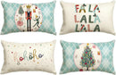 Axyaa Nutcracker Blue Winter Pillowcase, 30X50cm Linen Cushion Cover