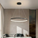 Axyaa Circle Ring LED Chandelier Pendant Light - Modern Acrylic Ceiling Luminaire