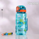 Axyaa Dinosaur Kids Water Bottle - Leakproof 600ml Sippy Cup with Silicone Straw