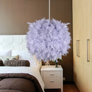 Axyaa Goose Feather Pendant Lamp: Nordic Chandelier for Bedroom and Dining Room
