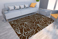 Axyaa Geometric Plaid Striped Print Carpet for Home Living Room and Bedroom Decor