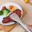 Axyaa Little Bear Pattern Stainless Steel BBQ Tongs - Non-Slip Grip, Multi-Use Utensil