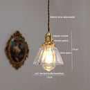 Axyaa Nordic LED Pendant Lights Copper Glass Chandelier