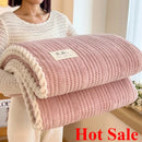 Soft Plaid King Size Throw Blanket by Axyaa - Cozy Winter Bedding Warmth