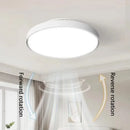 Axyaa Bladeless Ceiling Fan Light Remote 6-speed Walnut LED Decor Living Room Bedroom