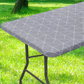 Axyaa 30x72inch Elastic Waterproof Rectangle Table Cover for Home Party & Outdoor