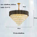 Axyaa Crystal Chandelier K9 for Living Room Bedroom Dining Luxury Pendant Light