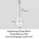Axyaa Modern LED Pendant Lamp - White/Black for Home Decoration