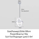 Axyaa Modern LED Pendant Lamp White/Black for Home Decoration