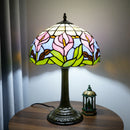 Axyaa Calla Lily Stained Glass Desk Lamp, Handmade Night Light