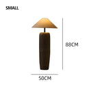 Axyaa Retro Ceramic Floor Lamp Nordic Fabric Art LED Standing Light