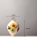 Axyaa Hand-painted Coffee Beans Ceramic Vase