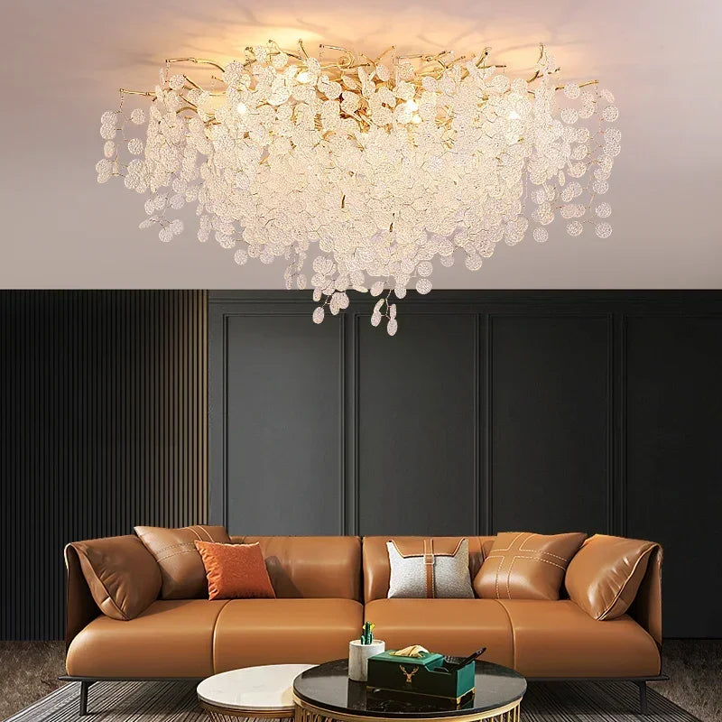 Luxury Money Tree Crystal Chandelier for Living Room, Dining Room, Bedroom by Axyaa