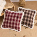 Axyaa Christmas Plaid Pillowcase: Retro Nostalgic Home Decor Cover 45x45cm