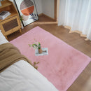 Axyaa Ultra Soft Faux Rabbit Fur Rug - Gray Fluffy Living Room Bedroom Carpet