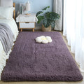 Axyaa Plush Khaki Faux Lambswool Rug | Thick Fluffy Anti-Slip Carpet for Home Decor