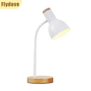 Axyaa Nordic Wood Iron LED Desk Lamp for Eye Protection