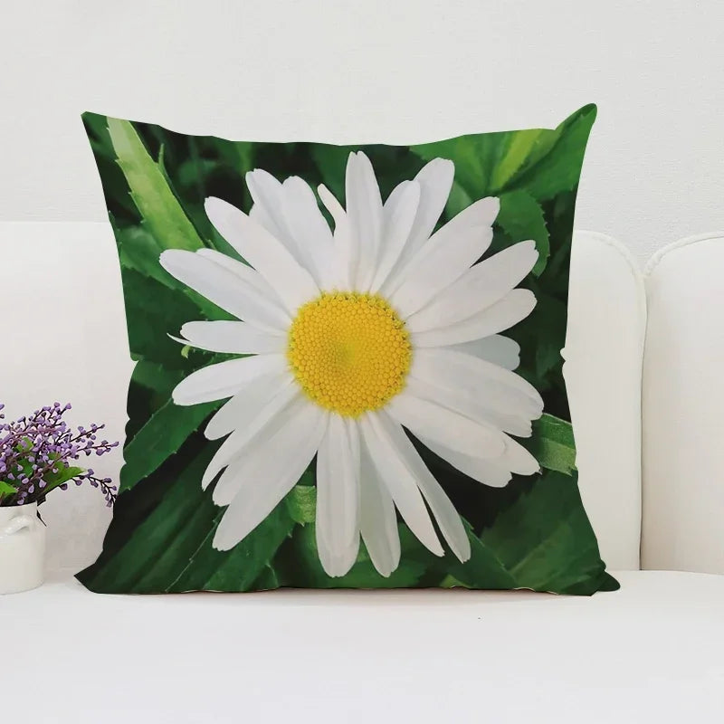 Axyaa Velvet Floral Pillow Covers for Home Decor and Sofa, 50x50 Throw Pillowcases