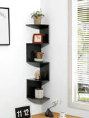 Axyaa 5-Layer Wooden Corner Shelf Stand & Storage for Home & Kitchen Organizers
