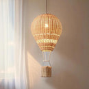 Axyaa Rattan Hot Air Balloon Chandelier for Children's Room