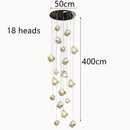Axyaa Nordic Glass Chandelier for Stair, Living & Dining Room Lighting