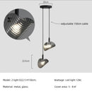 Axyaa Smoky Gray Glass Chandelier LED Pendant Light for Luxury Dining Room