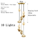 Axyaa Natural Marble Bedroom Chandelier - Designer Spanish Lighting for Restaurant, Hotel & Home