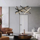 Axyaa Crystal Chandelier Stair Pendant Lamp Living Room Interior Lighting