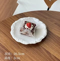 Axyaa Rock Pattern Ceramic Dessert Plate - Afternoon Tea Dim sum Plate