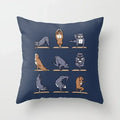 Axyaa Yoga Panda & Avocado Cartoon Animal Throw Pillow Bundle