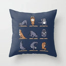 Axyaa Yoga Panda & Avocado Cartoon Animal Throw Pillow Bundle